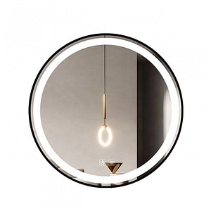 Oglinda LED si Touch SMACK J10, functie dezaburire, rama negru mat, 70 cm