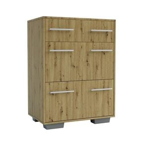 Comoda, Sani Nika, 3 sertare, Stejar artizan, 70 x 45 x 90 cm