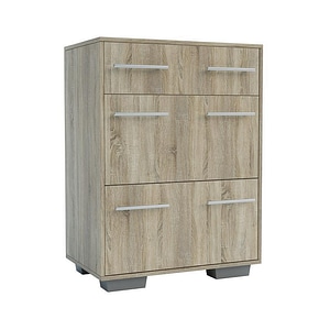 Comoda, Sani Nika, 3 sertare, Stejar sonoma, 70 x 45 x 90 cm