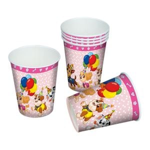 Set 6 pahare carton Paw Patrol, multicolor, 250 ml, Girls