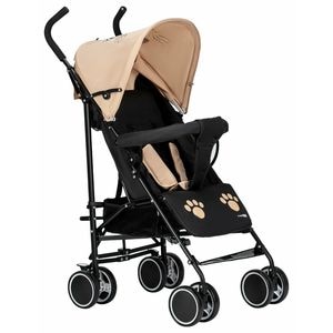 Carucior sport FreeON, Simple, Spatar si suport picioare reglabile, Capotina cu fereastra, Conform cu standardele de siguranta EN 1888-1:2018 si A1:2022, Black/Yellow