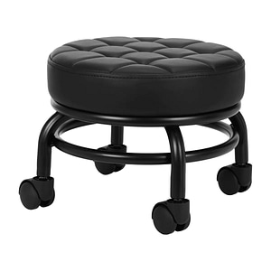 Taburet pedichiura Activeshop H13, Negru, Piele ecologica