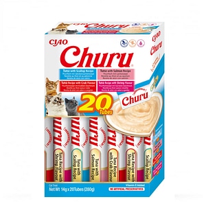 Recompense pentru pisici Churu, cu ton & fructe de mare, 20 tubes, 280 gr
