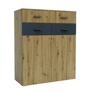 Comoda Sani Urban, Stejar artizan/Antracit, 90 x 38 x 108 cm