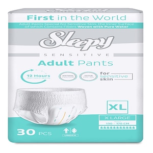 Scutece tip chilot pentru adulti Sleepy Sensitive, marimea XL, 130-170cm, 30 bucati