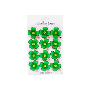 Set martisoare Baobao, Brose, Trifoi cu patru foi norocos, 12 buc