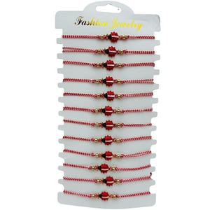 Set martisoare BaoBao, Bratari, Gargarita dragalasa, Cu margele si snur reglabil, 12 buc