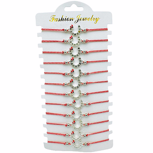 Set martisoare BaoBao, Bratari reglabile, Potcoava norocoasa, Cu gargarita, 12 buc