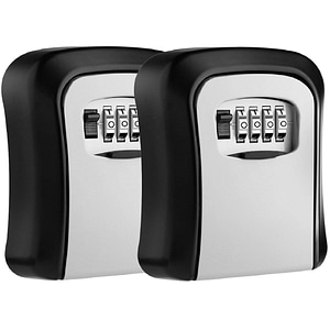 Set 2 cutii cu cifru pentru depozitare chei Echo Soul, montare pe perete, 115 x 95 x 40 mm, Regim Hotelier, Booking, AirBnb