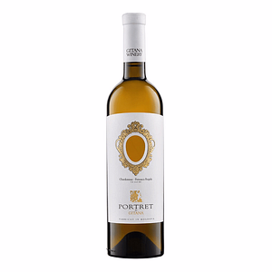 Vin Alb Gitana Portret Chardonnay-Feteasca Regala, Sec, 0.75L