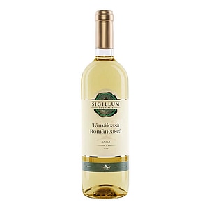 Vin Alb Sigillum Moldaviae Tamaioasa Romaneasca, Dulce, 0.75L