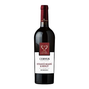 Vin Rosu Cervus Cepturum Feteasca Neagra & Merlot, Demisec, 0.75L