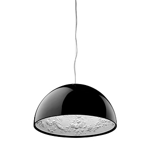 Pendul Kimberly, 87x87x45 cm, E27, 40 W, Negru/Alb/Argintiu