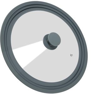 Capac din sticla termorezistenta si silicon Grunberg CS2428, multifunctional, dimensiuni 24, 26 sai 28 cm
