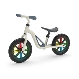 Bicicleta de echilibru Chillafish, Charlie Glow, Usoara, Cu ghidon si sa reglabile, Cu spite luminoase, Greutate 2.5 Kg, Cu roti din spuma EVA, 10 inch, Pentru 18-48 luni, Beige