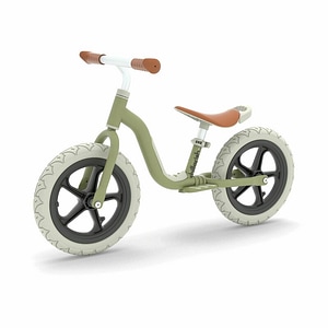 Bicicleta de echilibru Chillafish, Charlie Lux, Usoara, Cu ghidon si sa reglabile, Greutate 3.2 kg, Cu roti din spuma EVA, 12 inch, Pentru 24-60 luni, Olive