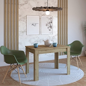 Masa fixa HAAUS, 4 locuri, 102 x 69 x 75 cm, Crem