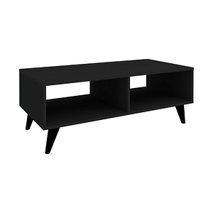 Masa cafea HAAUS, 4 locuri, 110 x 50 x 40 cm, Negru