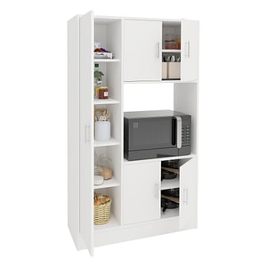 Dulap bucatarie haaus Arno, 5 Usi, Alb, 90 x 32 x 150 cm