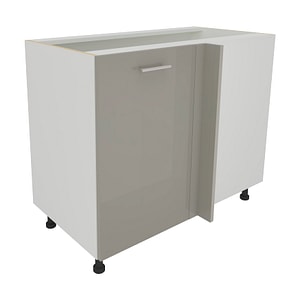 Corp Baza Colt haaus Karo, Gri Lucios/Alb, MDF, 98 x 50 x 80 cm