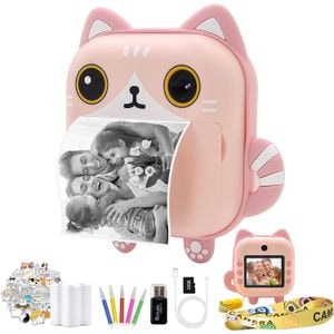 Camera foto instant pentru Copii Simply Joy, Foto, Video, Printare, HD 1080p, ecran 2.1 inch, Baterie Reincarcabila, Card Memorie 32GB, Cablu USB, Printare fara Cerneala, 3 Role incluse