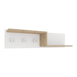 Cuier haaus Grid, Stejar Artisan/Alb, 100 x 20 x 24 cm