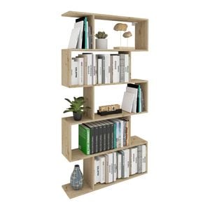 Biblioteca haaus Kimo, 5 Casete, Stejar Artisan, 90 x 20 x 160 cm