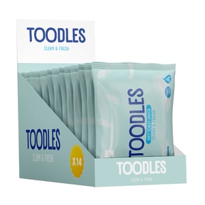 Hartie igienica umeda Toodles Clean & Fresh cu extract de Aloe Vera, 14 pachete x 50, 700 buc