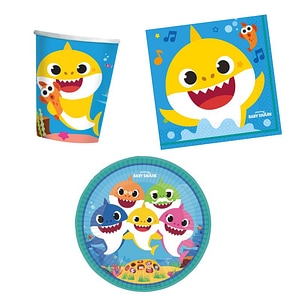 Set petrecere Baby Shark, 32 piese, multicolor