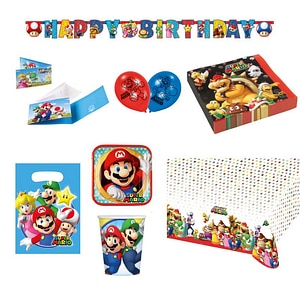 Set petrecere Super Mario, 60 piese, multicolor