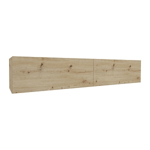 Comoda TV haaus Isla, 2 Usi, 135 x 28 x 25 cm, Stejar Artisan