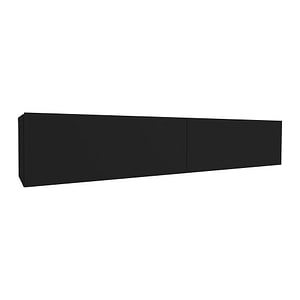Comoda TV haaus Isla, 2 Usi, 135 x 28 x 25 cm, Negru