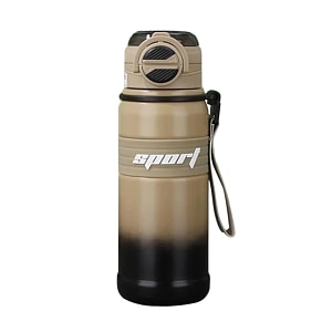 Cana termos, BPA-FREE, Rezistent la rugina si la scurgeri, Reutilizabil, Bauturi calde si reci, Pentru apa, ceai sau cafea, Otel inoxidabil, 680ml, THM9, Maro