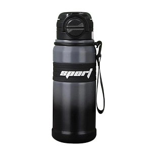 Cana termos, BPA-FREE, Rezistent la rugina si la scurgeri, Reutilizabil, Bauturi calde si reci, Pentru apa, ceai sau cafea, Otel inoxidabil, 680ml, THM9, Negru