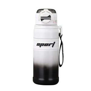 Cana termos, BPA-FREE, Rezistent la rugina si la scurgeri, Reutilizabil, Bauturi calde si reci, Pentru apa, ceai sau cafea, Otel inoxidabil, 680ml, THM9, Alb