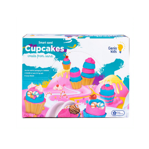 Set nisip kinetic Genio Kids 1kg cu forme de modelat