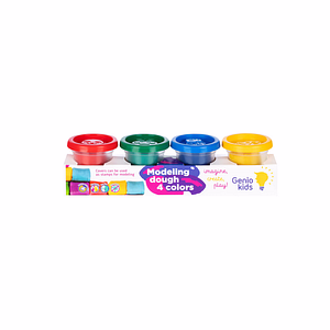 Plastilina Genio Kids, 4 culori 200 gr