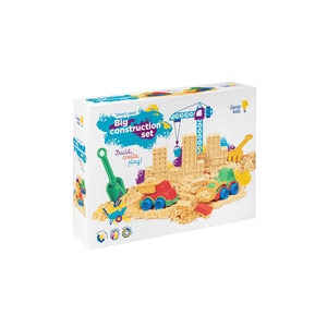 Set nisip kinetic Genio Kids vehicule de santier, 1 kg