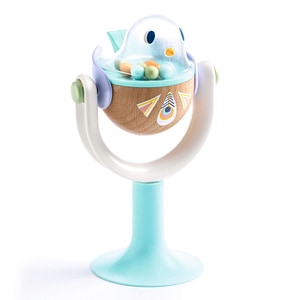 Jucarie bebe Djeco, BabyReversi, Din lemn, Cu margele, 3 luni+