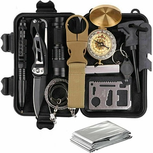 Kit de Supravietuire Onuvio Ultimate 14-in-1, Set Esential de Unelte de Urgenta pentru Exterior
