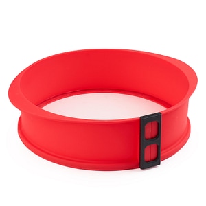 Forma silicon cu fund din sticla temperata Onuvio, pentru Prajituri, Blat, Chec, Cozonac, Rotunda