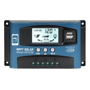 Controller solar Taggo,  MPPT, PWM, 100A, 1200W/12v 1200W/24V, Dual USB, LCD display, Control din Aplicatie