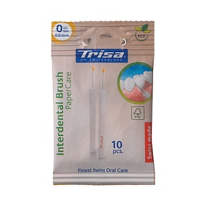 Periuta de dinti manuala Trisa Interdental Brush Paper Care ECO ISO 0 0.6 mm (10 buc./pachet) 600099 Nude