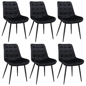 Set 6 Scaune Onix, Negru