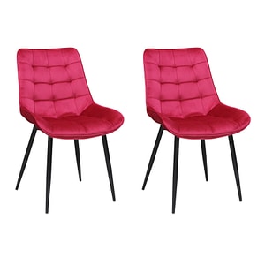 Set 2 Scaune Onix, Rosu Fucsia