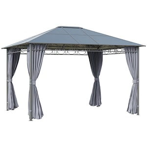 Foisor pentru gradina 3.6x3 m Outsunny, 3.6x3x2.65 m, Otel, Gri
