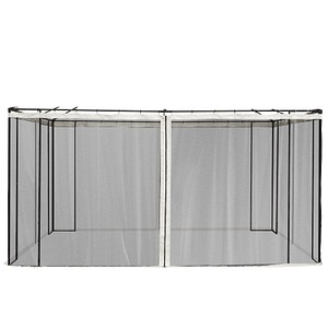 Plasa de tantari pentru foisor Outsunny, 352x207cm, Poliester, Negru/Bej