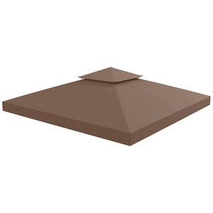 Prelata pentru foisor Outsunny, 3x3 m, Poliester, Maro