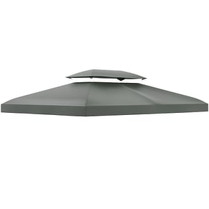 Prelata pentru foisor Outsunny, 4x3 m, Poliester, Gri