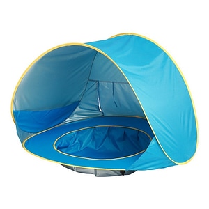 Cort portabil Giftry, De vara, Impermeabil, Pentru plaja, cu piscina, protectie UV UPF 50+, 3-48 de luni, Albastru